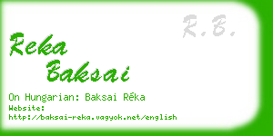 reka baksai business card